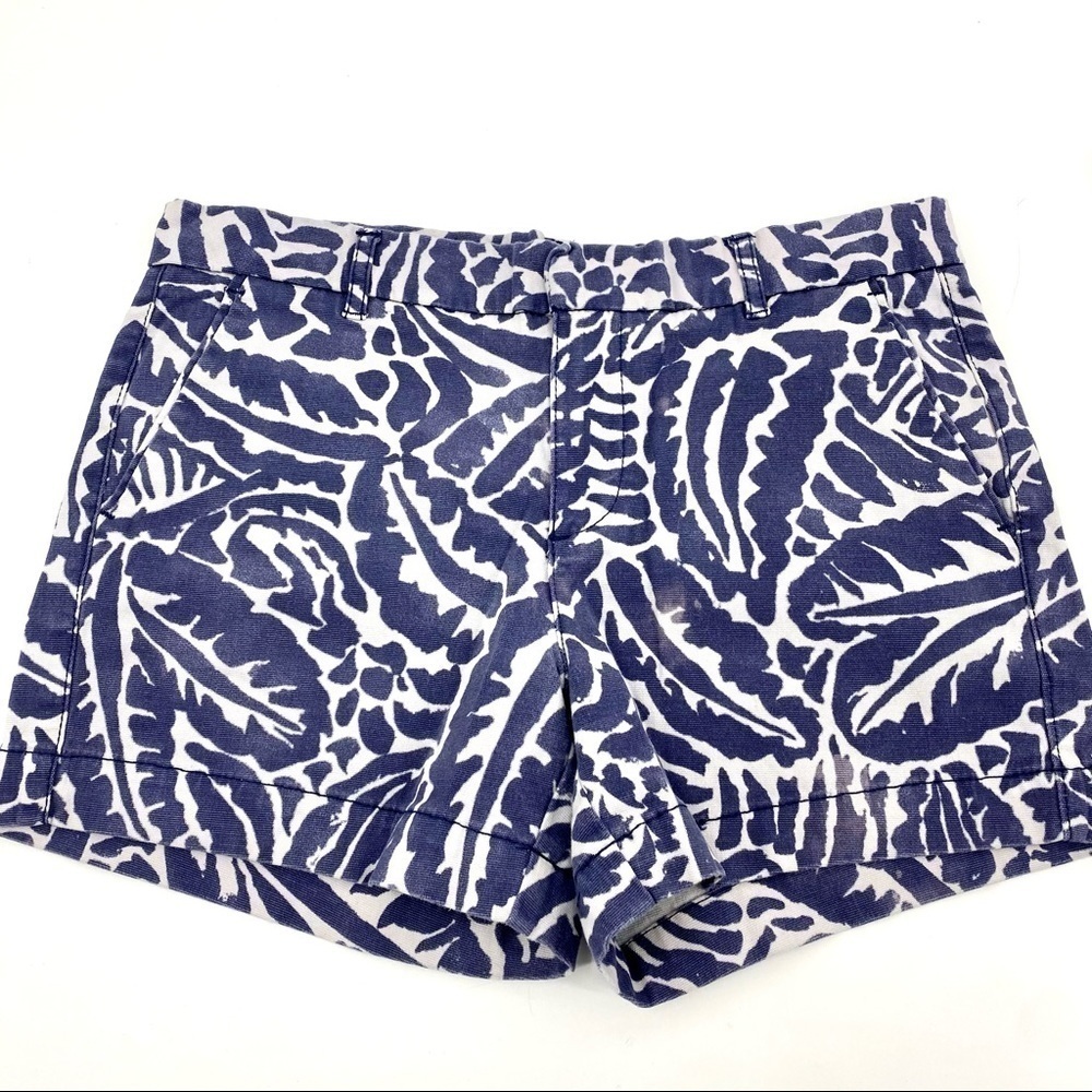 Joe Fresh blue and white cotton twill shorts 4”  2